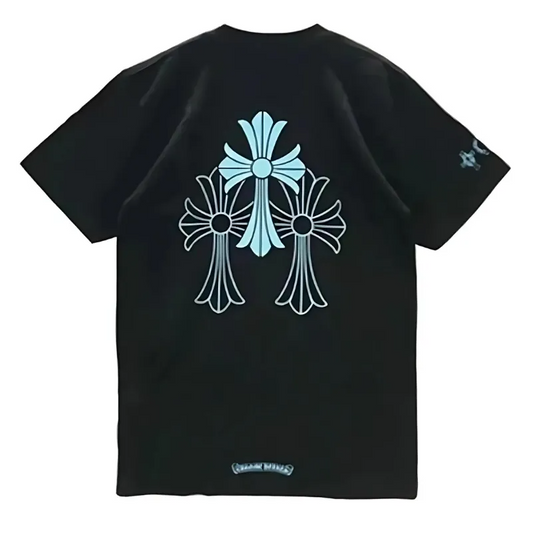 Triple Cross Logo Black Shirt Men